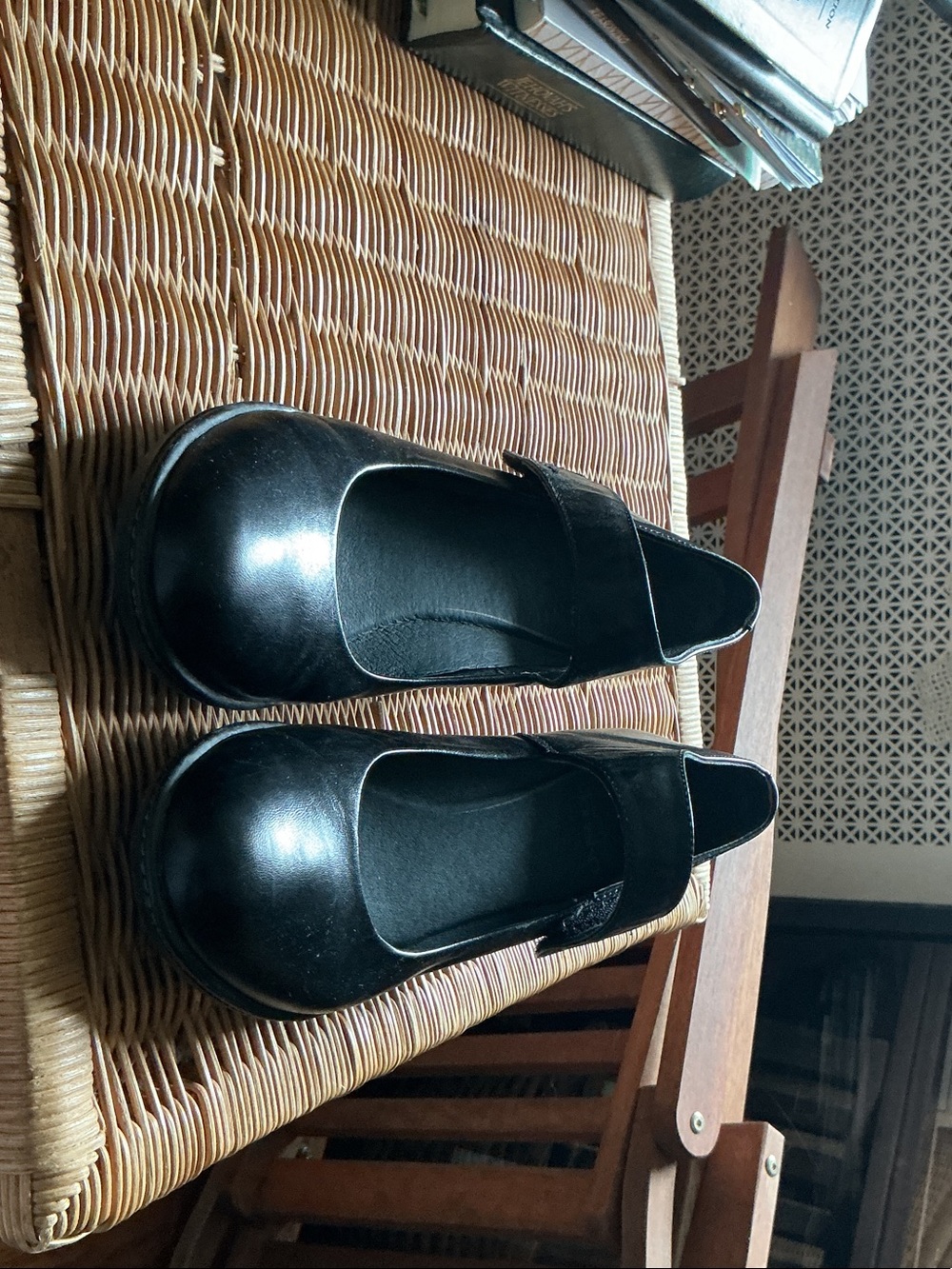 Women's Black Mary Jane Loafers with Strap - Sleek Everyday Flats